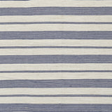 Homeroots 10' X 14' Ivory And Blue Striped Hand Woven Area Rug White Synthetic 565847