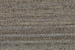 HomeRoots 9' X 12' Hand Woven Wool Striped Area Rug with Fringe – Timeless Design, Stain-Resistant & Durable Gray 565854