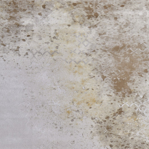 HomeRoots 5' Versatile Tan and Ivory Abstract Area Rug – Low-Maintenance, Durable, and Stylish for Any Room 5' X 8' 565864