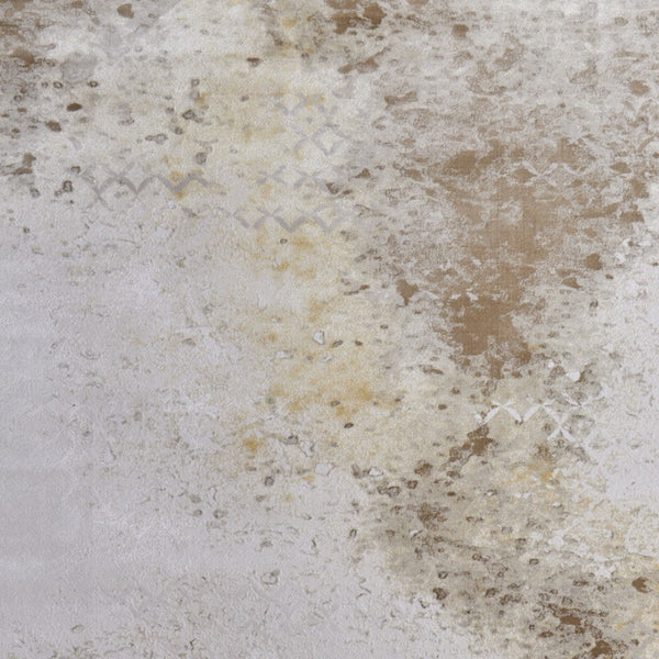 HomeRoots 5' Versatile Tan and Ivory Abstract Area Rug – Low-Maintenance, Durable, and Stylish for Any Room 12' X 15' 565868
