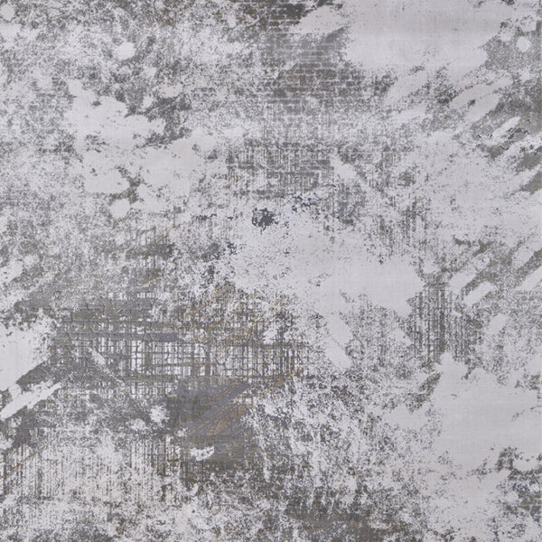 HomeRoots 5' Gray and Silver Abstract Area Rug - Durable, Stain-Resistant Design for Modern Elegance 8' X 11' 565872