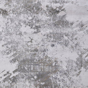 HomeRoots 5' Gray and Silver Abstract Area Rug - Durable, Stain-Resistant Design for Modern Elegance 10' X 13' 565873