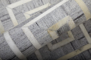 Homeroots 5' X 8' Gray And Ivory Geometric Hand Woven Area Rug Taupe Viscose 565878