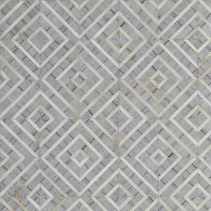 Homeroots 5' X 8' Gray And Ivory Geometric Hand Woven Area Rug Taupe Viscose 565878