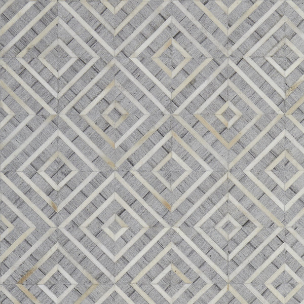 Homeroots 5' X 8' Gray And Ivory Geometric Hand Woven Area Rug Taupe Viscose 565878