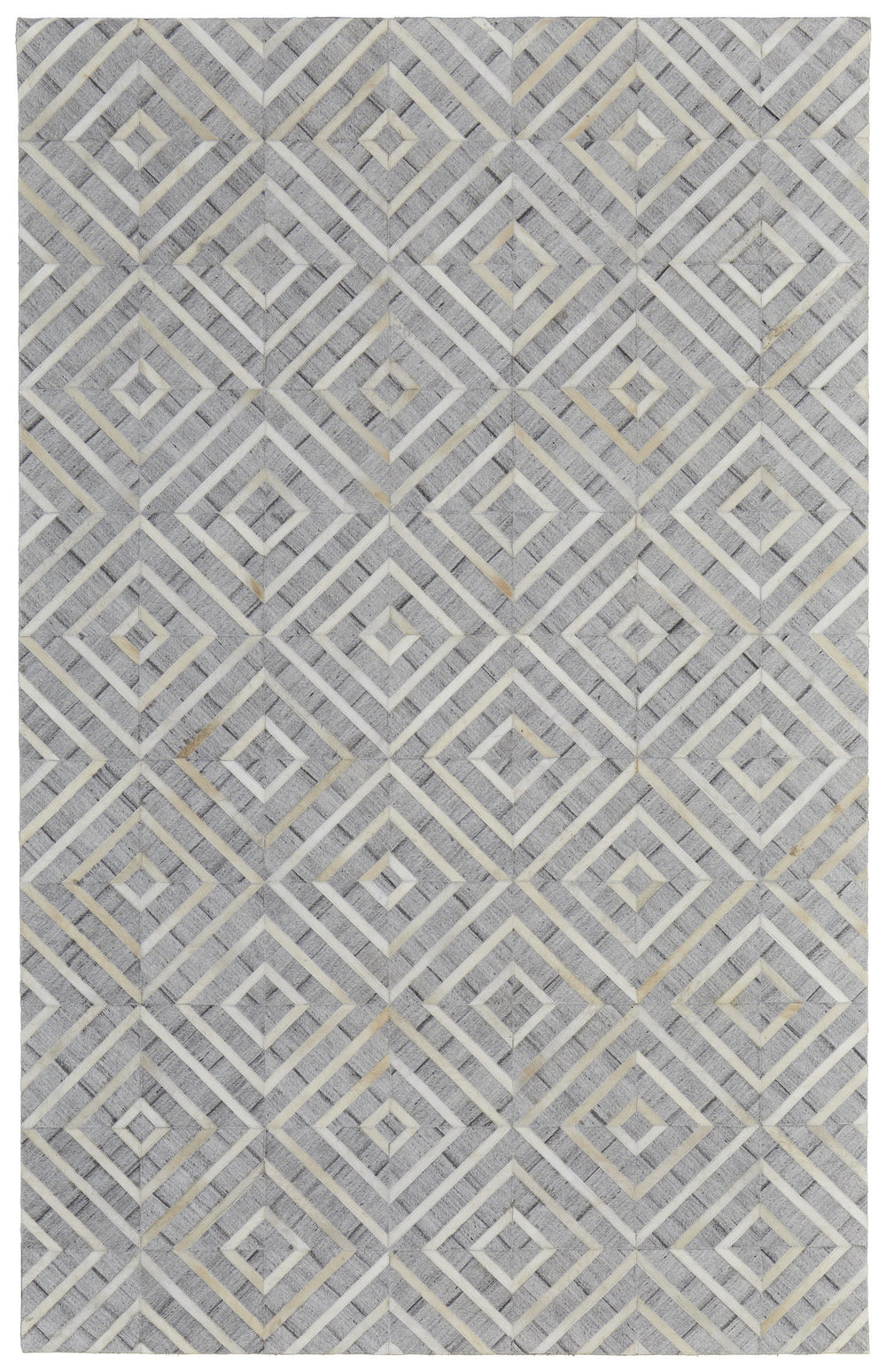 Homeroots 5' X 8' Gray And Ivory Geometric Hand Woven Area Rug Taupe Viscose 565878