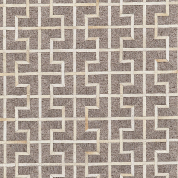 Homeroots 5' X 8' Tan And Ivory Geometric Hand Woven Area Rug Brown Viscose 565879