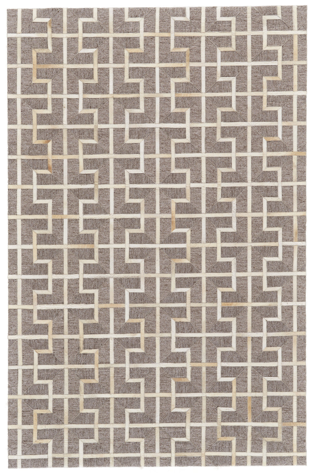 Homeroots 5' X 8' Tan And Ivory Geometric Hand Woven Area Rug Brown Viscose 565879