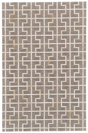 Homeroots 5' X 8' Tan And Ivory Geometric Hand Woven Area Rug Brown Viscose 565879