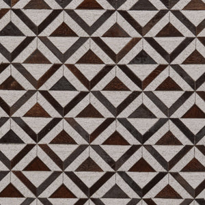 Homeroots 5' X 8' Gray Brown And Taupe Geometric Hand Woven Area Rug Brown Viscose 565880