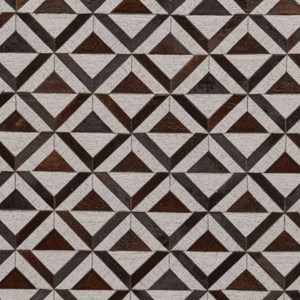 Homeroots 5' X 8' Gray Brown And Taupe Geometric Hand Woven Area Rug Brown Viscose 565880