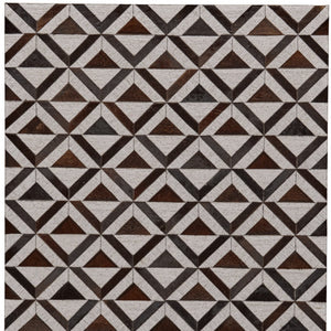 Homeroots 5' X 8' Gray Brown And Taupe Geometric Hand Woven Area Rug Brown Viscose 565880