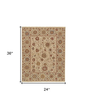 Homeroots 2' Hand Knotted Wool Oriental Area Rug - Unique Artisan Craftsmanship, Stain Resistant, Decorative Appeal 2' X 3' Wool 565883