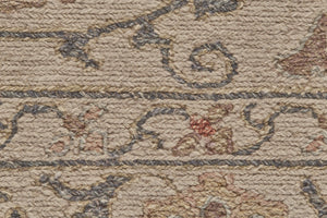 Homeroots 2' Hand Knotted Wool Oriental Area Rug - Unique Artisan Craftsmanship, Stain Resistant, Decorative Appeal Tan,Red Wool 565884