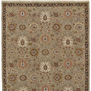 Homeroots 2' X 3' Exquisite Red Taupe & Gold Hand-knotted Wool Oriental Area Rug - Stain Resistant, Unique Design Taupe Wool 565886