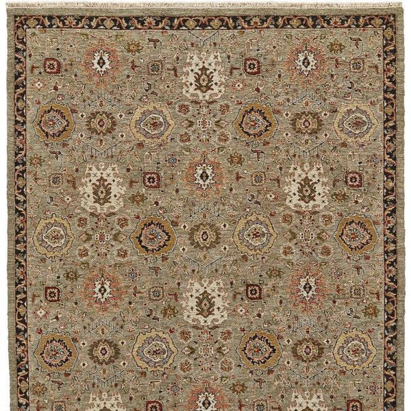 Homeroots 2' X 3' Exquisite Red Taupe & Gold Hand-knotted Wool Oriental Area Rug - Stain Resistant, Unique Design Taupe Wool 565886