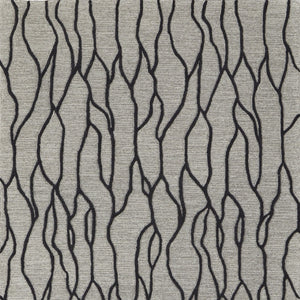 HomeRoots 12'' Gray and Black Wool Abstract Hand-Tufted Area Rug for Modern Homes - Durable, Stylish, and Cozy 12' X 15' 565887