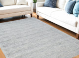 Homeroots 5' X 8' Blue Abstract Hand Woven Area Rug Blue Viscose 565891