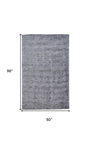 HomeRoots 5' X 8' Abstract Hand-Woven Area Rug - Artisan Crafted, Durable, and Stylish for Any Living Space Gray 565892