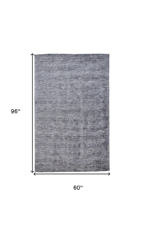 HomeRoots 5' X 8' Abstract Hand-Woven Area Rug - Artisan Crafted, Durable, and Stylish for Any Living Space Gray 565892