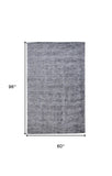 Homeroots 5' X 8' Gray Abstract Hand Woven Area Rug Gray Viscose 565892