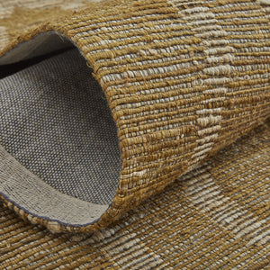 Homeroots 5' X 8' Tan And Ivory Geometric Hand Woven Area Rug Gray Jute 565894