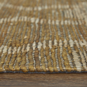 Homeroots 8' X 11' Tan And Ivory Geometric Hand Woven Area Rug Gray Jute 565895