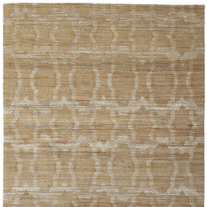 Homeroots 8' X 11' Tan And Ivory Geometric Hand Woven Area Rug Gray Jute 565895