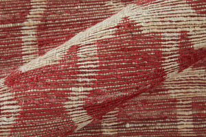 Homeroots 8' X 11' Red And Tan Geometric Hand Woven Area Rug Red Jute 565897