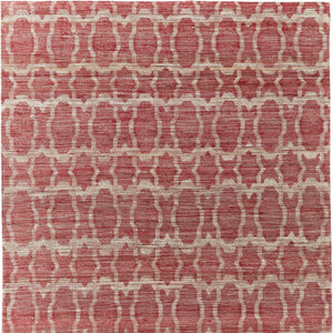 Homeroots 9' X 13' Red And Tan Geometric Hand Woven Area Rug Red Jute 565898