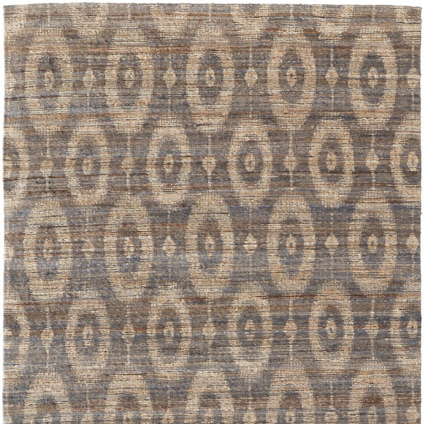 Homeroots 5' X 8' Taupe And Tan Geometric Hand Woven Area Rug Gray Jute 565899