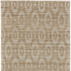 Homeroots 5' X 8' Tan And Ivory Geometric Hand Woven Area Rug Gray Jute 565902