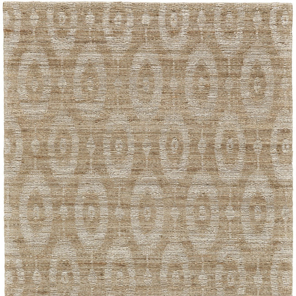 Homeroots 5' X 8' Tan And Ivory Geometric Hand Woven Area Rug Gray Jute 565902
