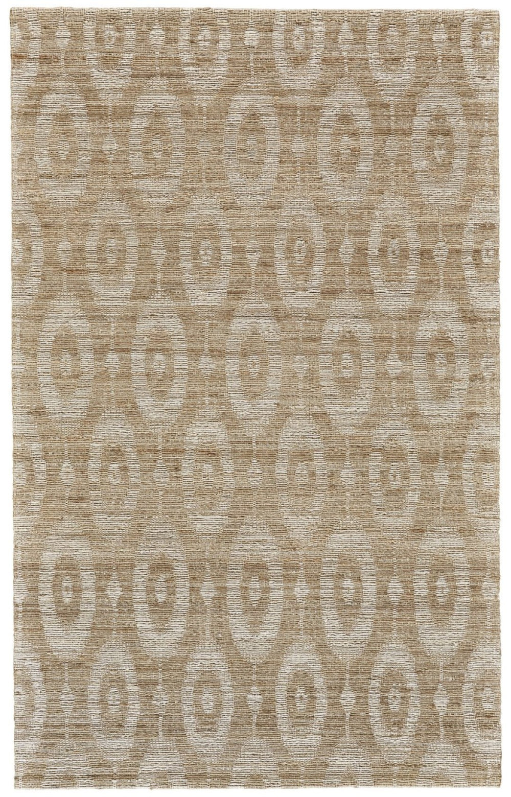 HomeRoots 5' Hand-Woven Taupe and Tan Geometric Area Rug – Modern, Durable, Stylish for Any Room Decor Gray 565902