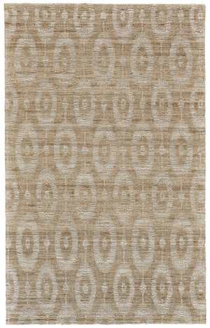 Homeroots 5' X 8' Tan And Ivory Geometric Hand Woven Area Rug Gray Jute 565902