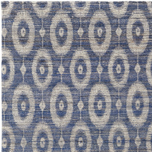 Homeroots 8' X 11' Blue And Tan Geometric Hand Woven Area Rug Blue Jute 565904