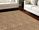 Artistic Hand Woven Geometric Area Rug in Tan, Perfect for Adding Warmth and Style to Any Room