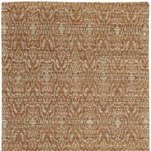 Homeroots 8' X 11' Orange And Tan Geometric Hand Woven Area Rug Orange Jute 565906