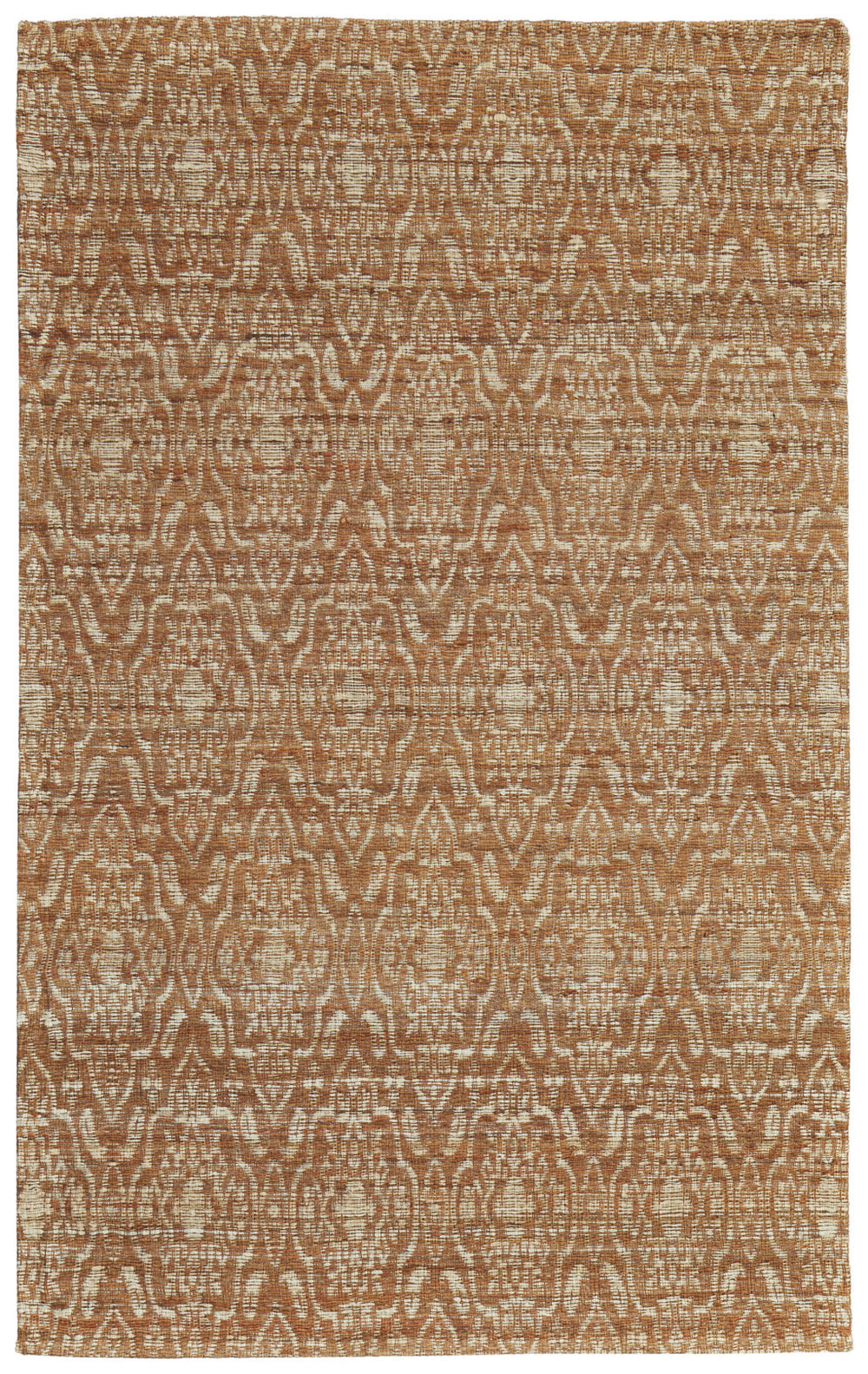Homeroots 8' X 11' Orange And Tan Geometric Hand Woven Area Rug Orange Jute 565906