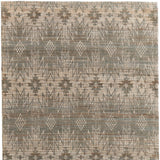 Homeroots 5' X 8' Tan And Gray Geometric Hand Woven Area Rug Gray Jute 565907