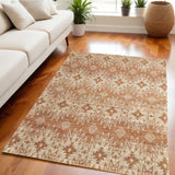 Hand Woven Area Rug – Unique Tan and Gray Geometric Design for Cozy Living Spaces