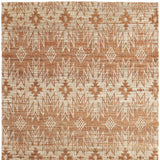 Homeroots 5' X 8' Orange And Tan Geometric Hand Woven Area Rug Orange Jute 565909