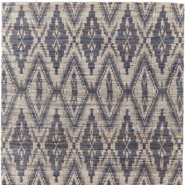 Homeroots 5' X 8' Tan And Gray Geometric Hand Woven Area Rug Gray Jute 565911