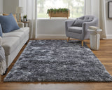 Homeroots 5' X 8' Gray Shag Hand Tufted Area Rug Gray Polyester 565913