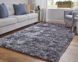 Homeroots 5' X 8' Gray Shag Hand Tufted Area Rug Gray Polyester 565913