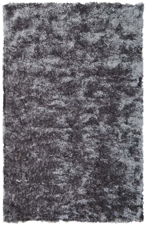 Homeroots 5' X 8' Gray Shag Hand Tufted Area Rug Gray Polyester 565913