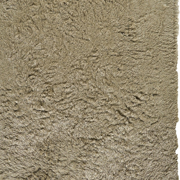 HomeRoots 5' Tan Shag Hand-Tufted Area Rug - Luxurious Soft Texture for Modern & Traditional Home Decor 5' X 8' 565916