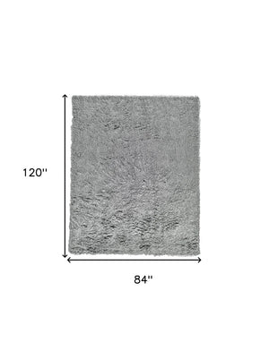 HomeRoots 5' Tan Shag Hand-Tufted Area Rug - Luxurious Soft Texture for Modern & Traditional Home Decor 7' X 10' 565919