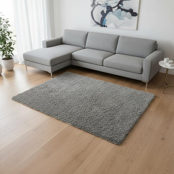 HomeRoots 5' Tan Shag Hand-Tufted Area Rug - Luxurious Soft Texture for Modern & Traditional Home Decor 7' X 10' 565919