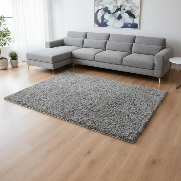 HomeRoots 5' Tan Shag Hand-Tufted Area Rug - Luxurious Soft Texture for Modern & Traditional Home Decor 9' X 12' 565920